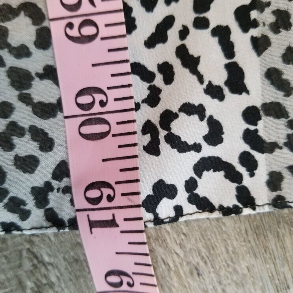 Scarf Women Wrap Rectangle Leopard Animal Print Black White 12 x 61 Cheetah Cat - Picture 11 of 12
